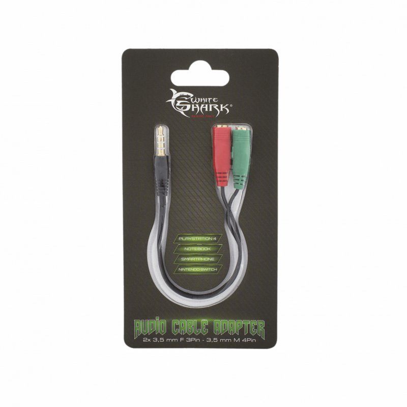 White Shark WS-354P-2X35 câble audio 0,2 m 3,5mm 2 x 3.5mm Noir