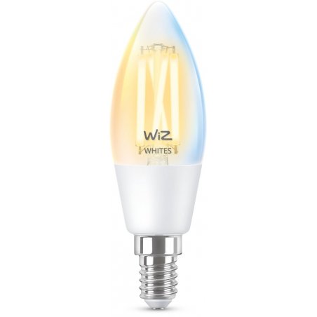 WiZ Ampoule flamme filament transparente 4,9 W (éq. 40 W) C35 E14
