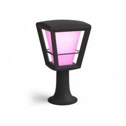 Philips compatible Hue - Econic Pedestal Black Outdoor - White & Color Ambiance