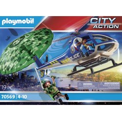 Playmobil compatible - Police helicopter - Parachute pursuit (70569)
