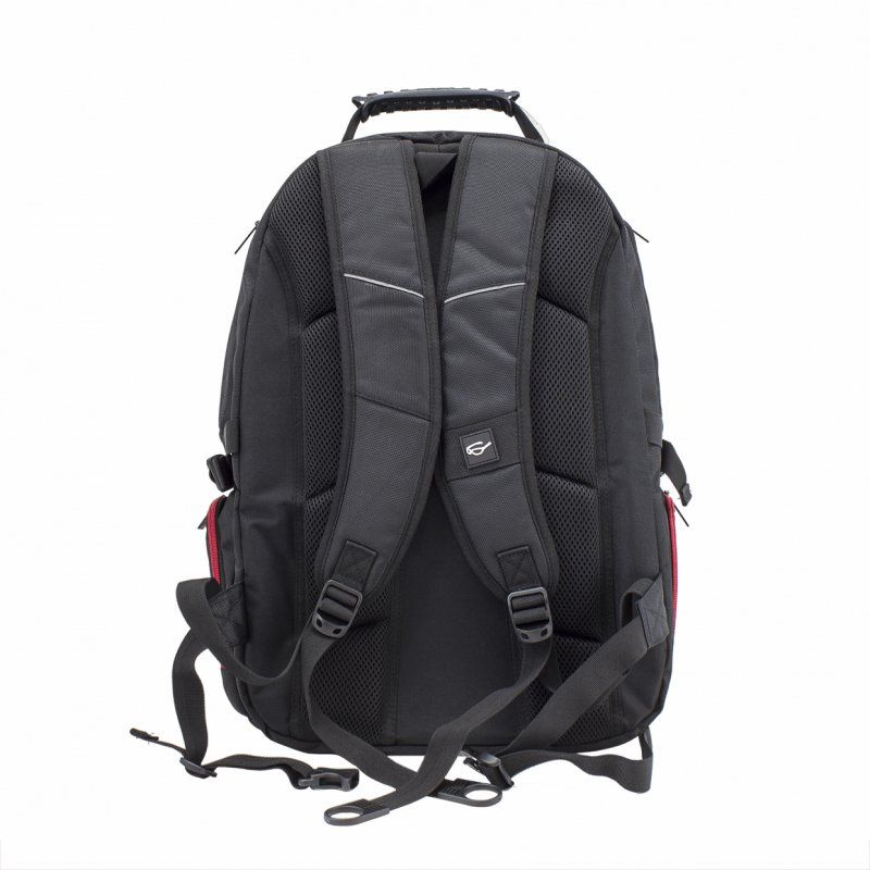 White Shark Dark Nomad sac à dos Sac à dos de sport Noir, Rouge Polyester