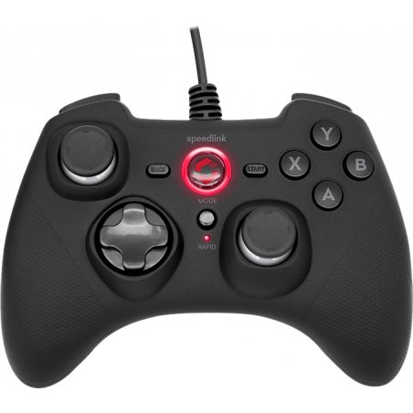 SPEEDLINK RAIT Noir USB Manette de jeu Nintendo Switch, PC, Playstation 3