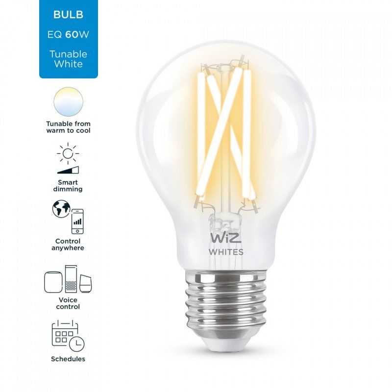 WiZ - A60 Clear bulb E27 Tunable white - Smart Home