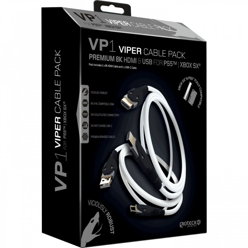 Gioteck PREMIUM VIPER CABLE PACK (UNI) (6/24)
