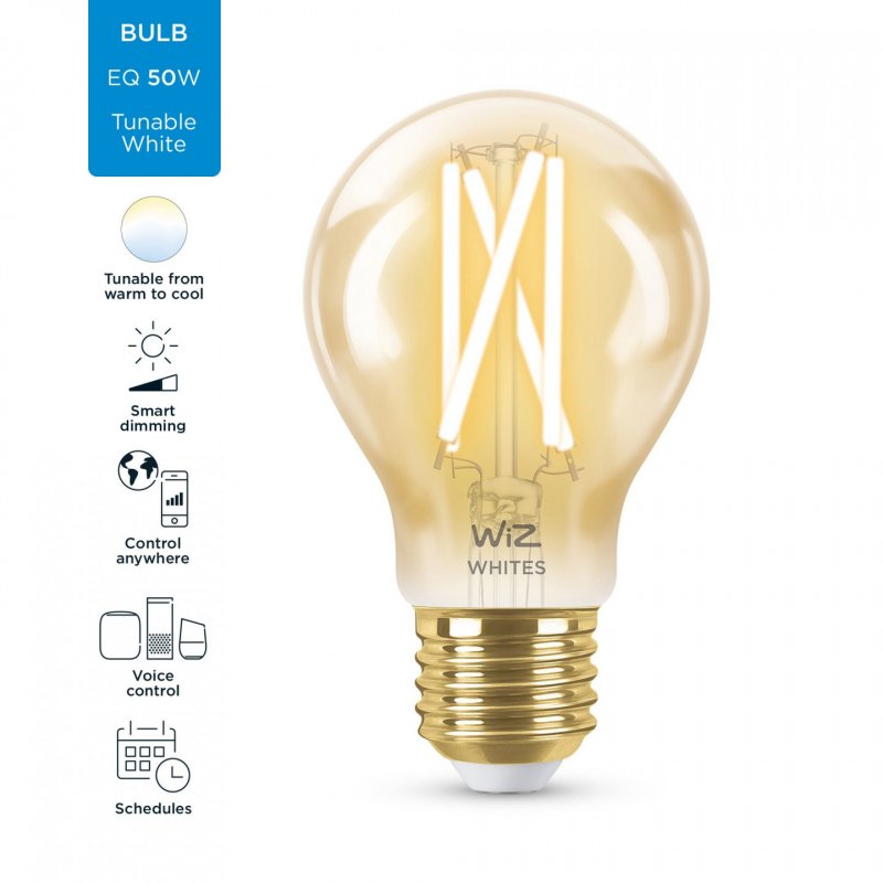 WiZ Filament Bulb amber 6.7W (Eq.50W) A60 E27