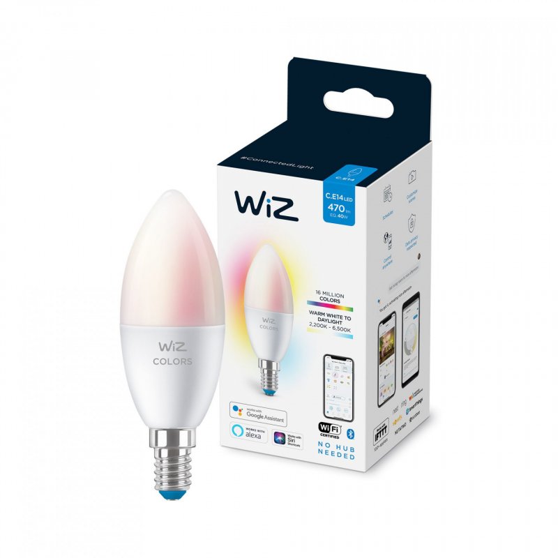 WiZ - C37 Candle E14 Colour and Tunable White - Smart Home