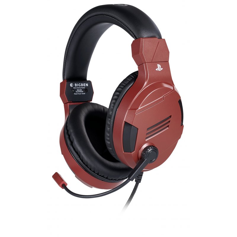 Bigben Interactive PS4OFHEADSETV3R écouteur/casque Avec fil Arceau Jouer Rouge