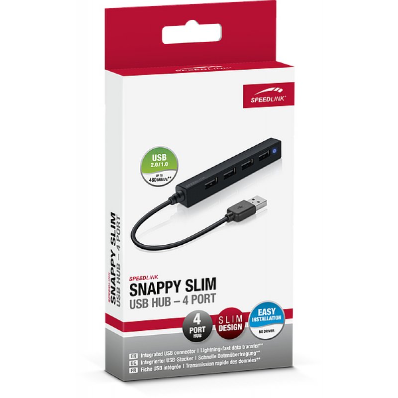 SPEEDLINK SNAPPY SLIM 480 Mbit/s Black