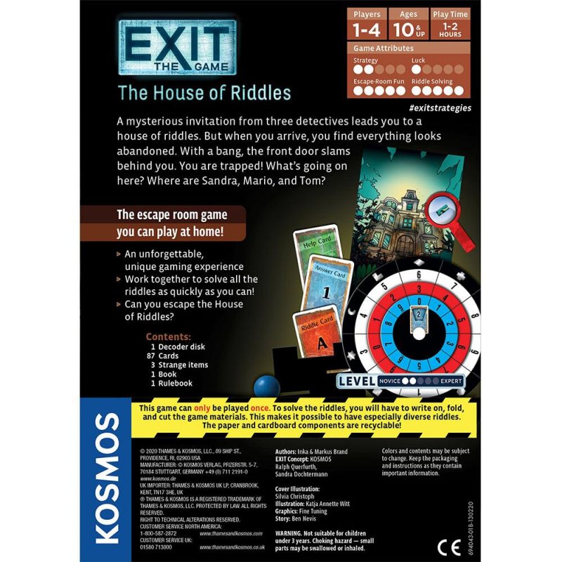 Thames & Kosmos EXIT: The House of Riddles Jeu de société Déduction