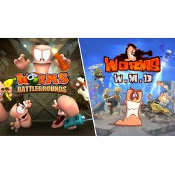 Team17 Worms Battlegrounds + Worms WMD Double Pack Bundle Multilingue PlayStation 4