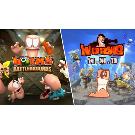 Team17 Worms Battlegrounds + Worms WMD Double Pack Bundle Multilingual PlayStation 4