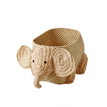 Rice - Woven Storage Animal - Elephant