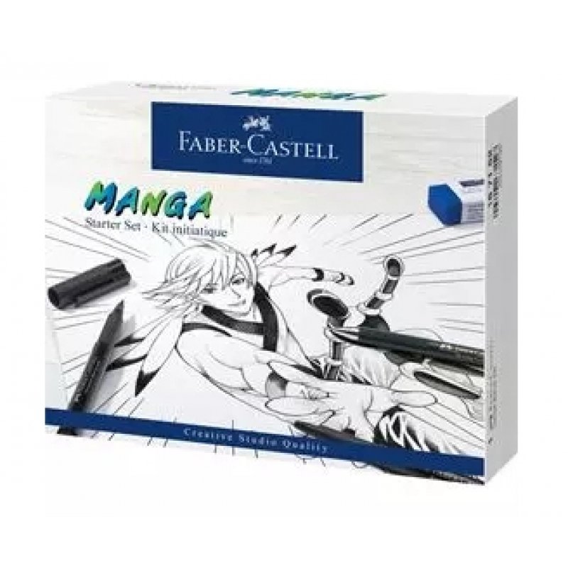 Faber-Castell - Pitt Artist Pen India ink pen, Manga Starter Set (167152)