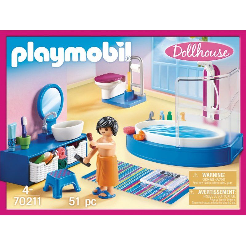 Playmobil compatible - Bathroom with Tub (70211)