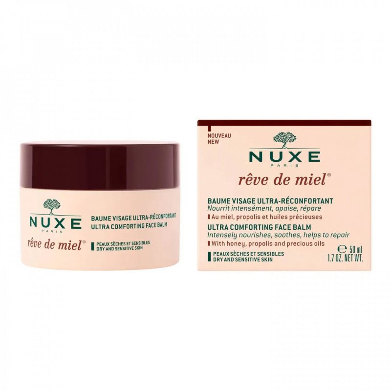 NUXE Baume Visage Ultra-Réconfortant, Rêve de Miel 50 ml