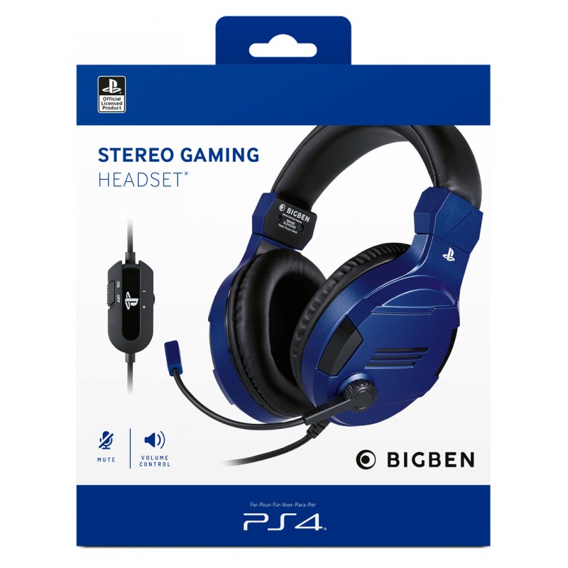 Bigben Interactive PS4OFHEADSETV3G Headset Wired Head-band Gaming Blue
