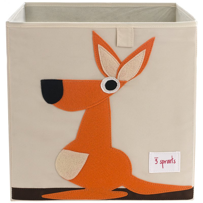 3 Sprouts SP3SSBKA storage box Square Cotton Beige, Black, Orange, White