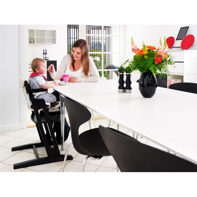 Baby Dan DanChair Chaise haute traditionnelle Siège rigide Noir