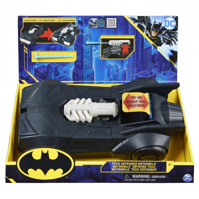 DC Comics Batman, Batmobile Défense Tech , véhicule transformable avec lance-projectiles