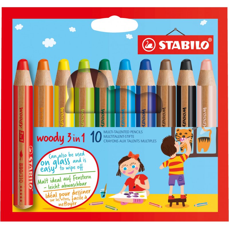 STABILO woody 3 in 1 Multicolore 10 pièce(s)