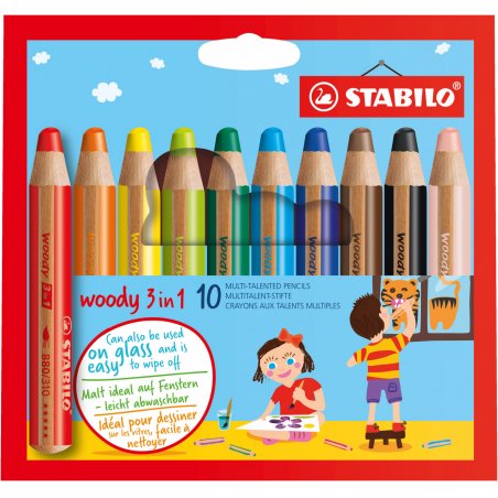 Stabilo - Woody 3in1 10 pc (880/10)