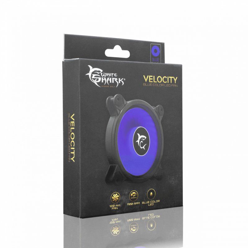 White Shark Vector Computer case Fan 12 cm Black 1 pc(s)