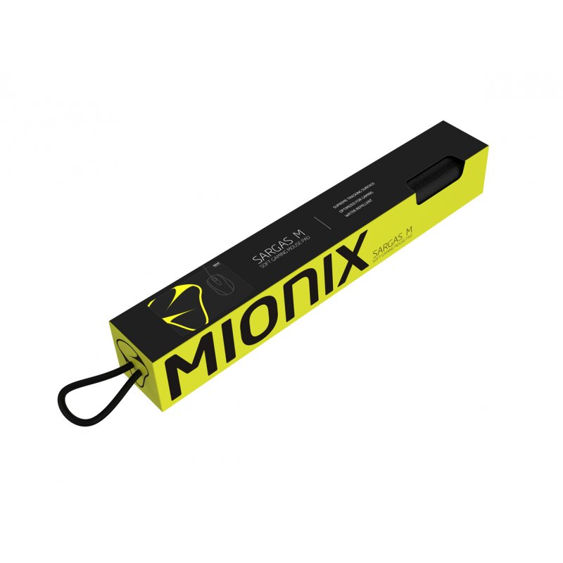 Mionix Sargas M Tapis de souris de jeu Noir, Jaune