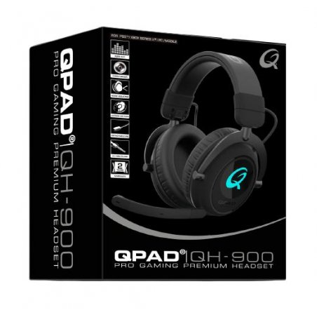 QPAD - QH-900 - Casque de jeu stéréo sans fil Noir pour PC, PS4/PS5, Xbox One, Xbox Series S|X, Nintendo Switch
