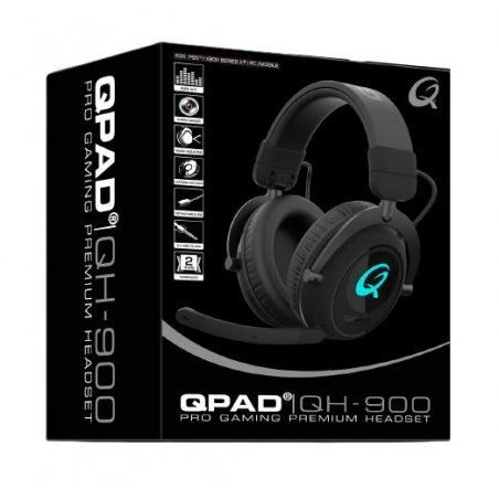 QPAD QH900 headphones/headset Wireless Head-band Gaming Bluetooth Black