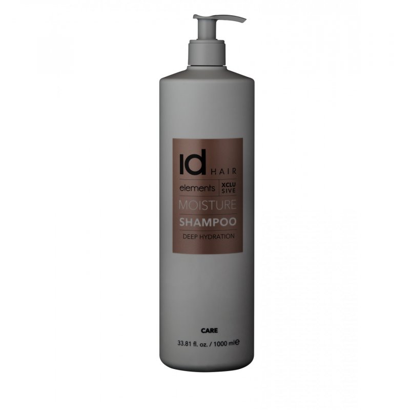 IdHAIR Elements Xclusive Moisture Shampoo 1000 ml Shampoing Professionnel Femmes
