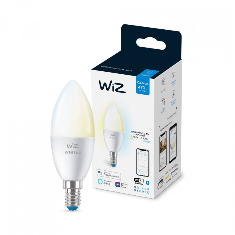 WiZ - C37 Candle E14 Tunable white - Smart Home