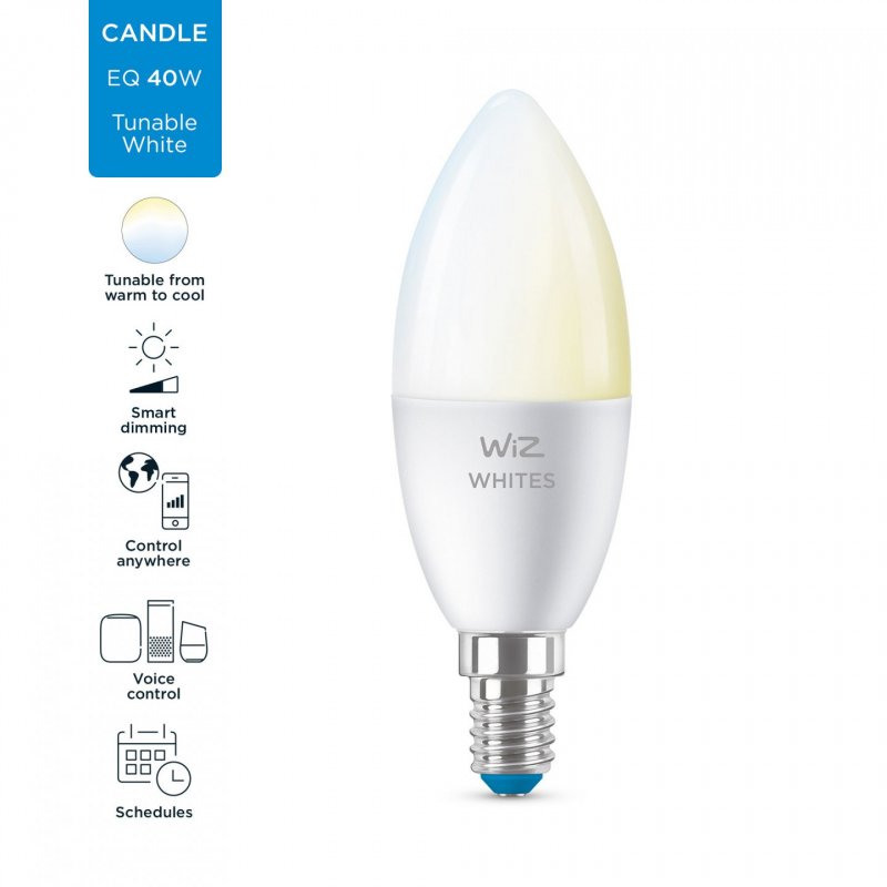 WiZ - C37 Candle E14 Tunable white - Smart Home