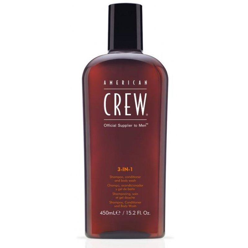 American Crew 3-in-1 450 ml Shampoing, après-shampoing et gel-douche 3-en-1 Non-professionnel Hommes