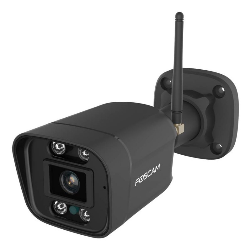 Foscam V5P WLAN Überwachungskamera Schwarz 5MP (3072x1728), Dual-Band WLAN, Integrierter Scheinwerfer und Sirene