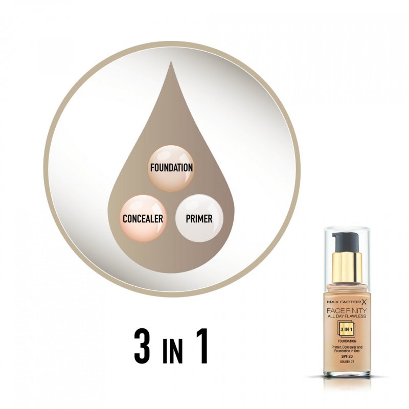 Max Factor compatible - All Day Flawless 3IN1 Foundation - Golden