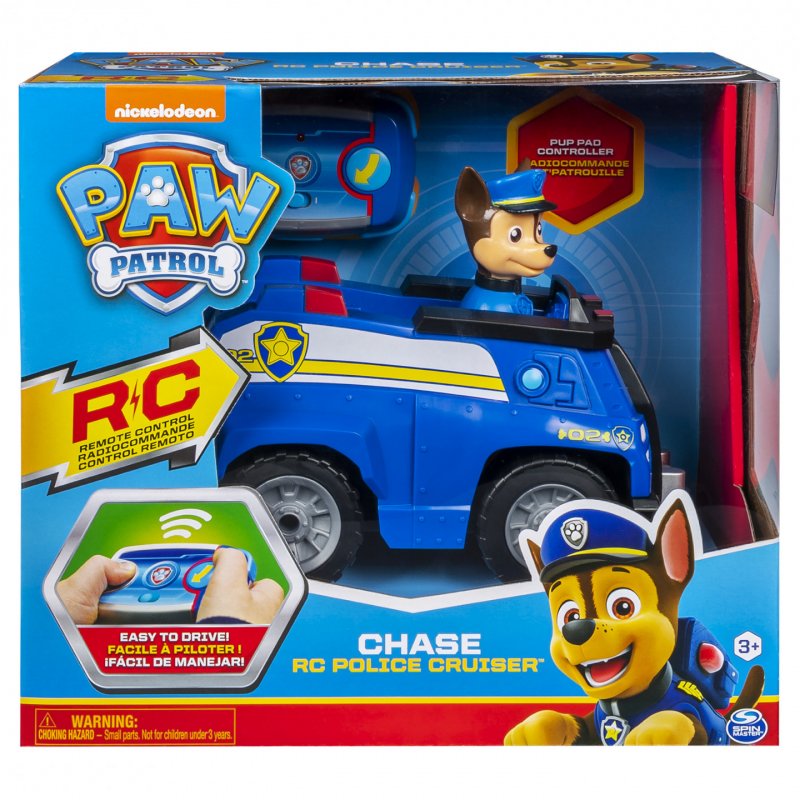 PAW Patrol , Chase Remote Control Police Cruiser with 2-Way Steering, for Kids Aged 3 and Up