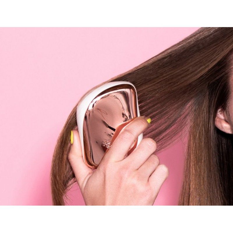 Tangle Teezer , Peine (Compact styler pink holographic) - 1 Unidad Adult Paddle hairbrush Pink, White 1 pc(s)