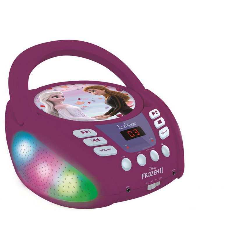 Lexibook compatible - Disney Frozen Bluetooth CD player with Lights  (RCD109FZ)