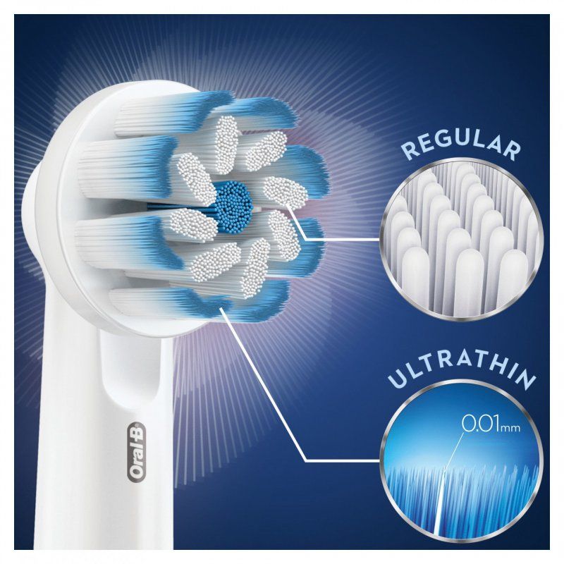 Oral-B Sensitive Clean 80339524 tête de brosses 9 pièce(s) Blanc