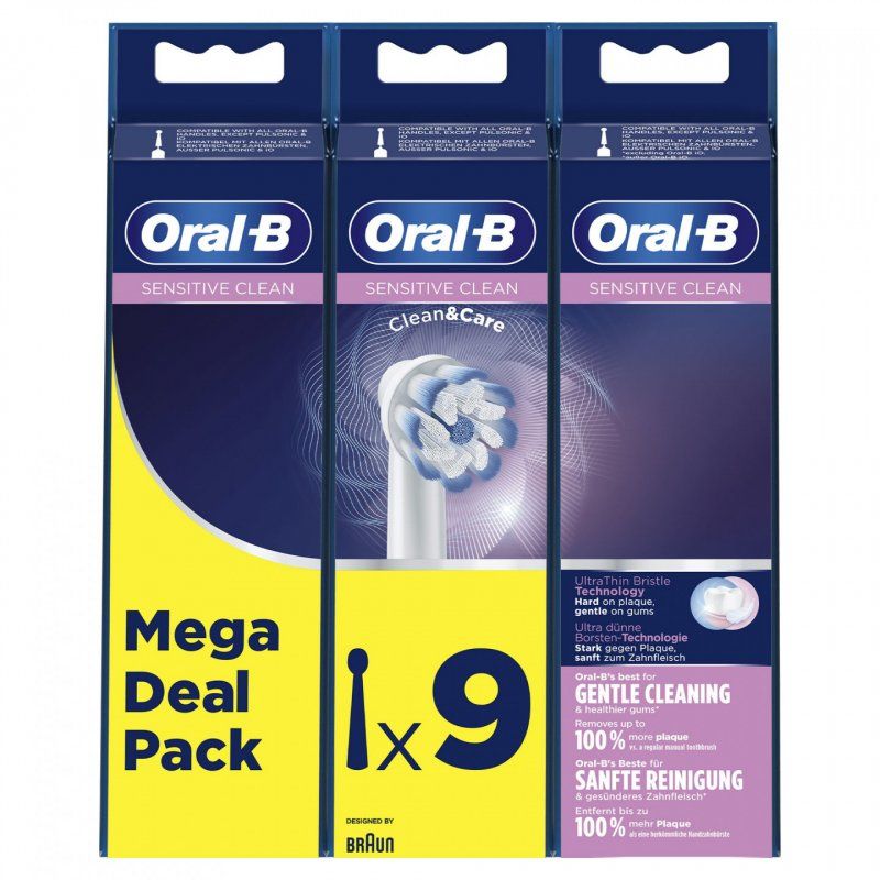 Braun compatible Oral-B Sensitive Clean & Care 3+3+3ct