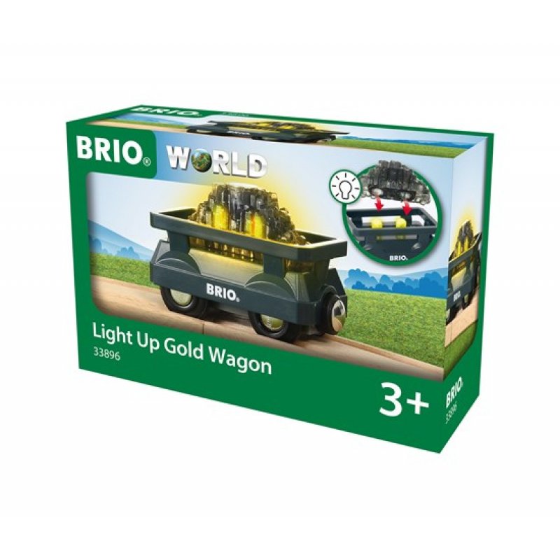 BRIO compatible - Light Up Gold Wagon (33896)