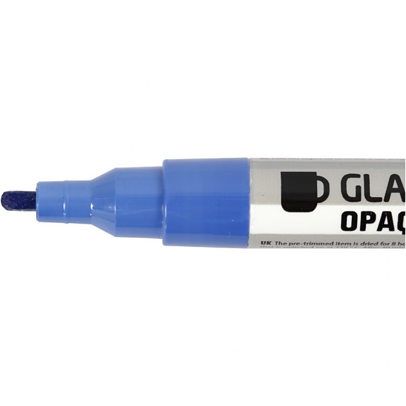 Creativ Company Glass & Porcelain Pens, Line 1-2 mm, Opaque, Assorted Colours, 12 pc, 1 Pack