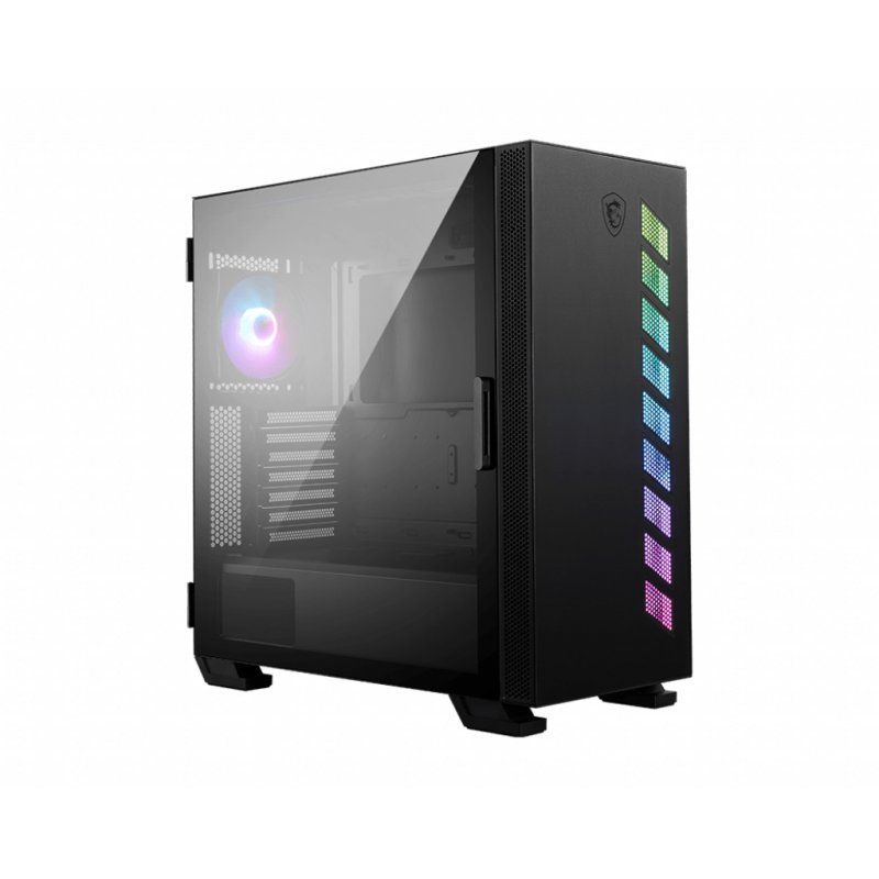 MSI MAG VAMPIRIC 300R Mid Tower Gaming Computer Case 'Black, 1x 120mm ARGB Fan, USB Type-C, Tempered Glass, Center, E-AT