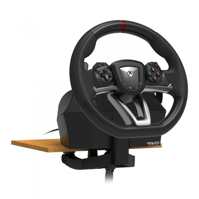 Hori Racing Wheel Overdrive Noir, Argent Volant + pédales Xbox Series S, Xbox Series X