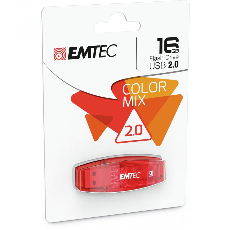 Clé USB 2.0 Emtec compatible C410 Color Mix - 16Go (Rose)
