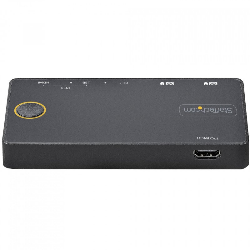 StarTech.com 2 Port Hybrid USB-A + HDMI & USB-C KVM Switch - Single 4K 60Hz HDMI 2.0 Monitor - Compact Desktop and/or La
