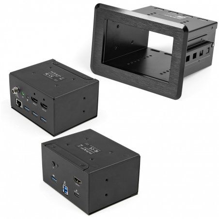 StarTech.com Boîtier de connectivité pour table de conférence - Station d'accueil escamotable - 4K HDMI et Power Deli