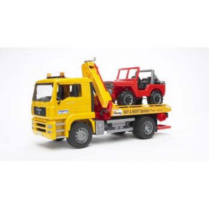 BRUDER MAN TGA Breakdown truck with cross country vehicle
