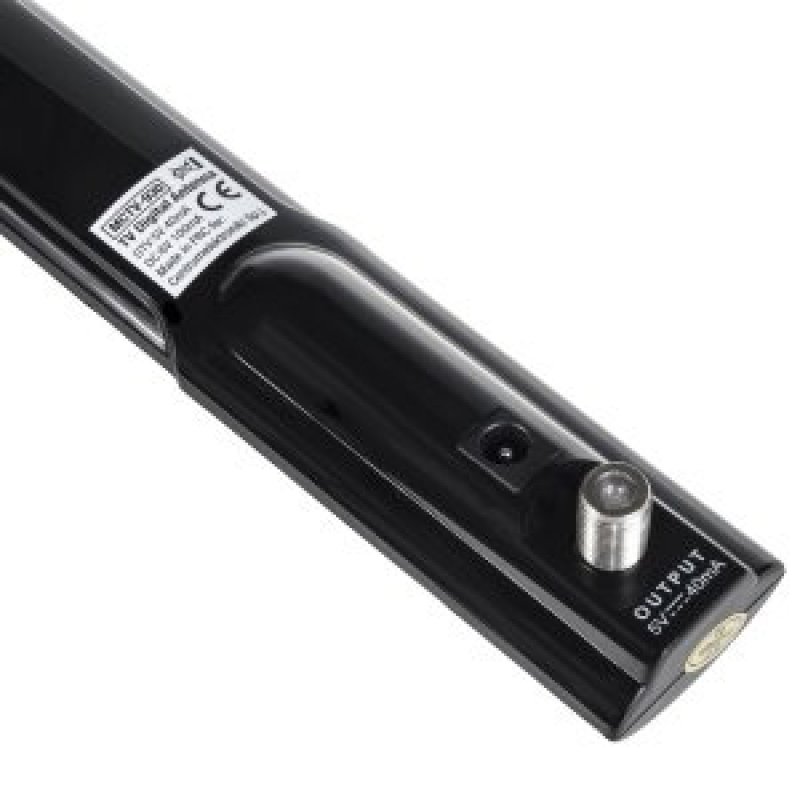 Antenne TV intérieure Maclean MCTV-930 amplifiée 28dB avec Filtre 4G (Noir)