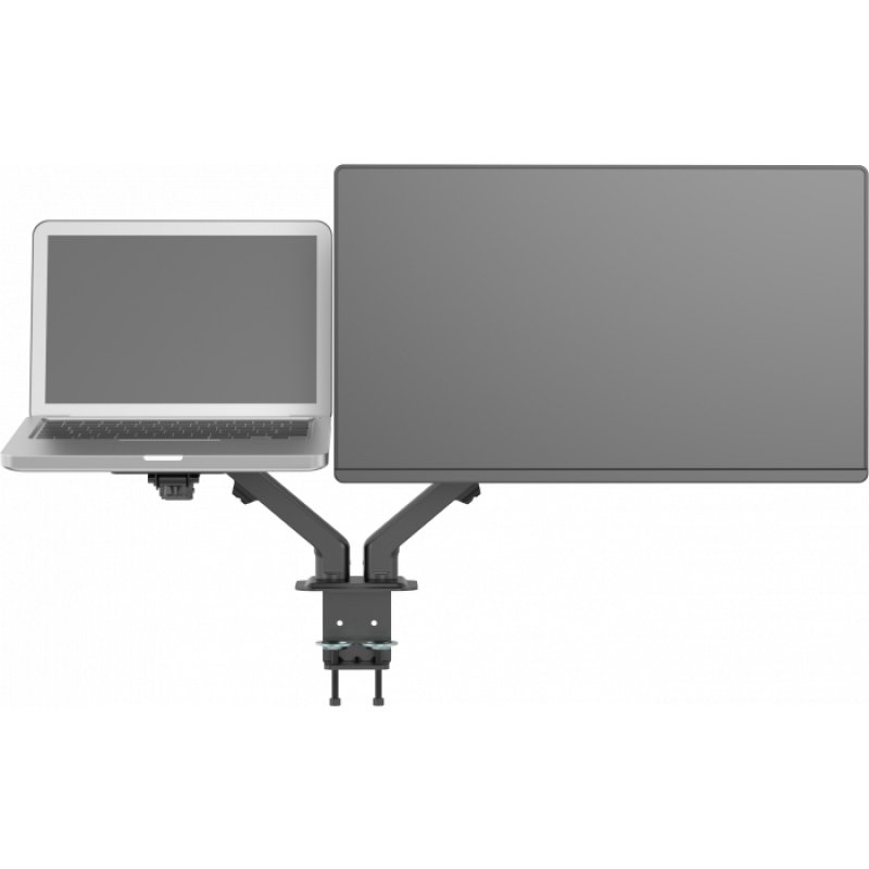 VISION compatible Monitor Desk Arm Dual Matt Black